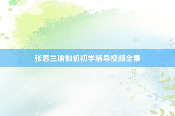 张惠兰瑜伽初初学辅导视频全集